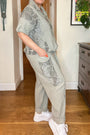 Jillian Animal Print Linen Trousers