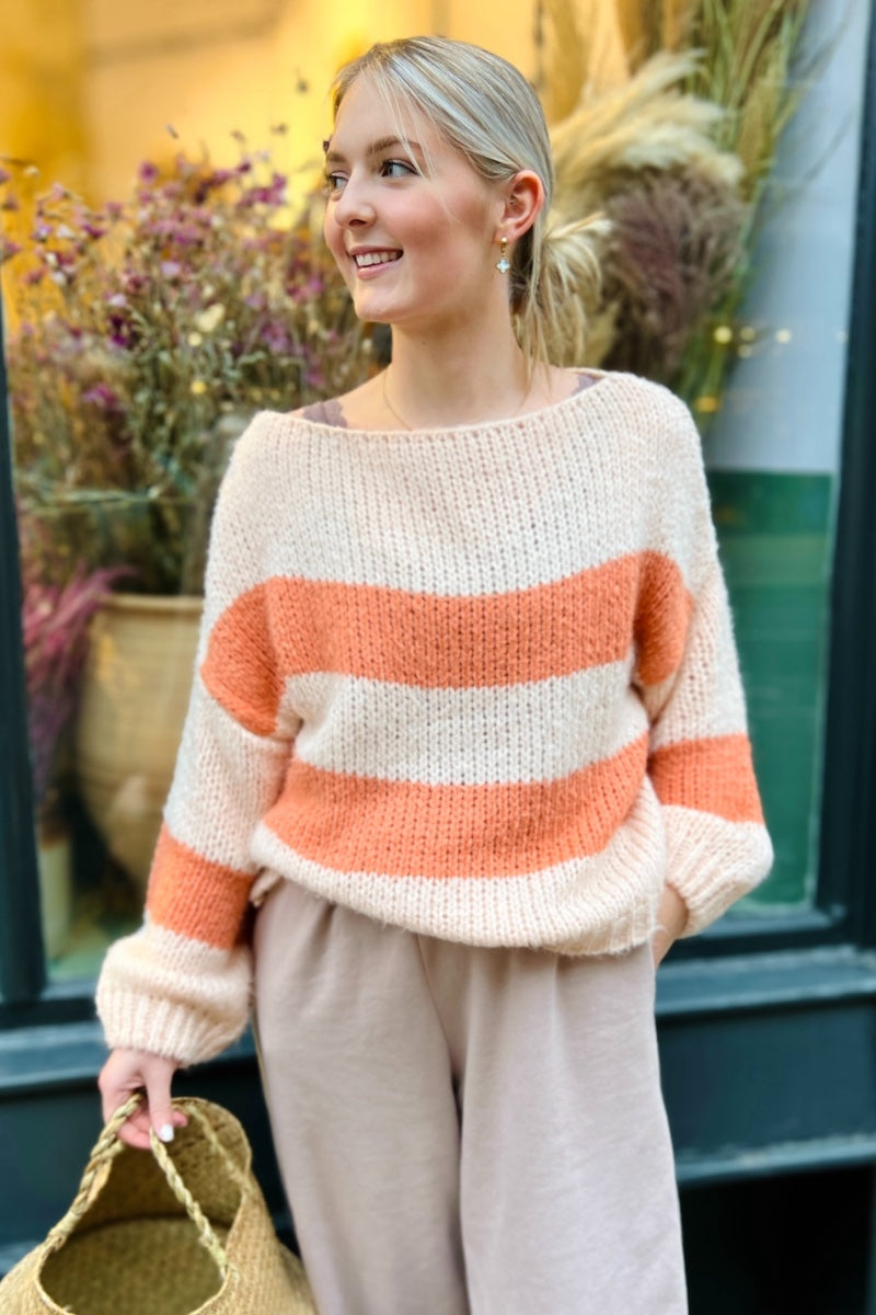 apricot and milkshake Norma knit