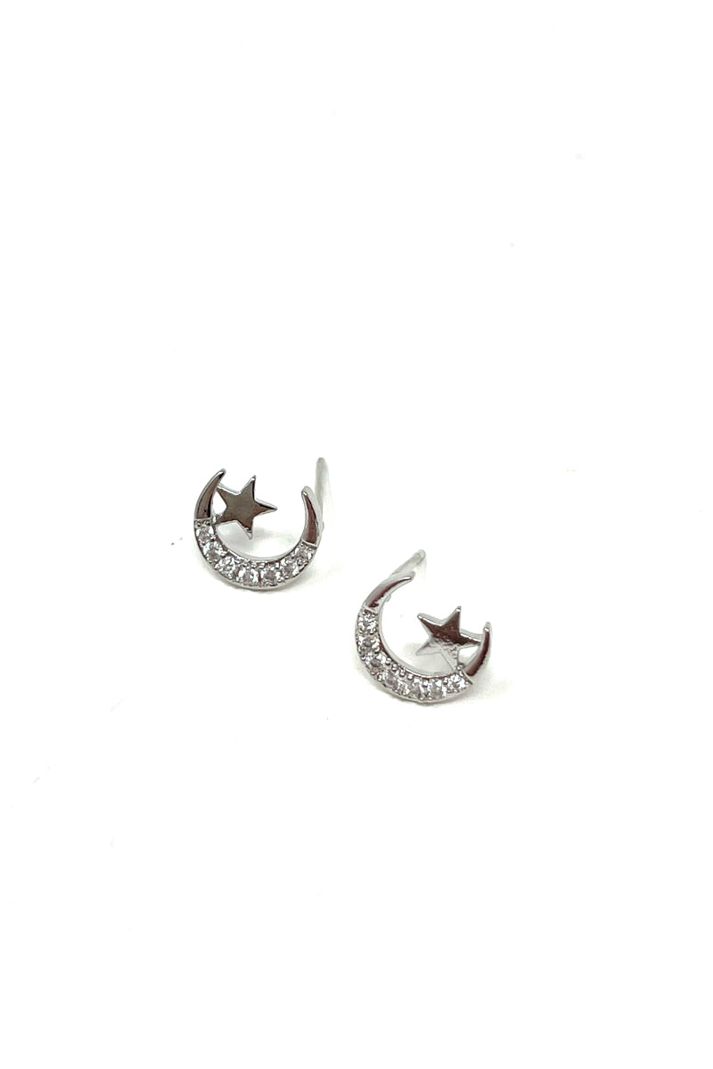 Star &amp; Moon Stud Earrings