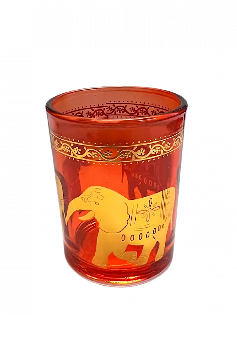 orange elephant tealight holder