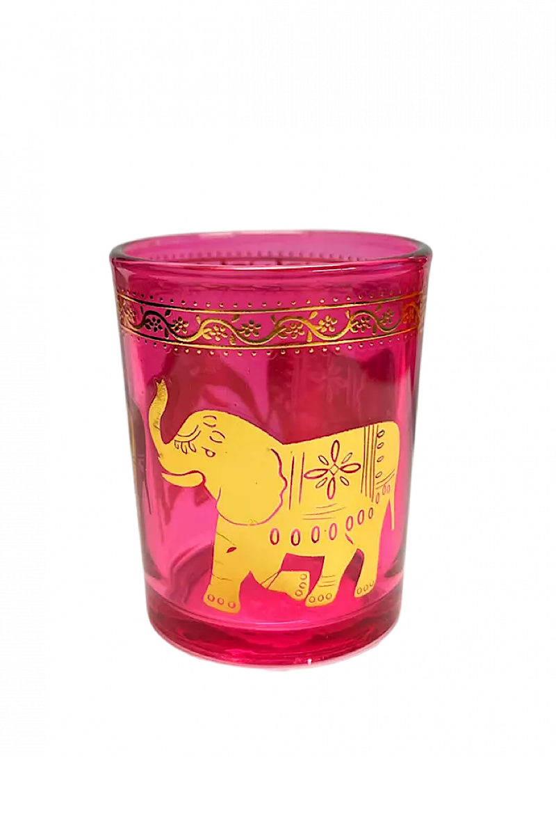pink elephant tea light holder