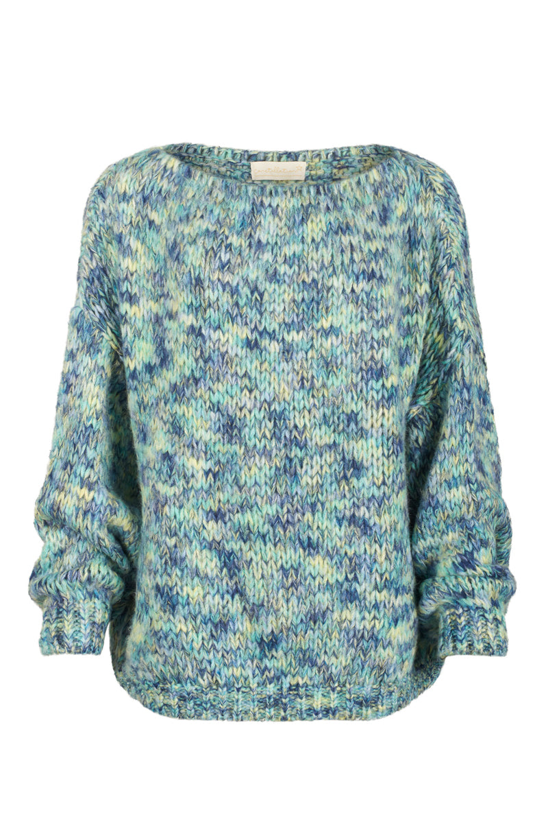 blue multi tara knitted jumper