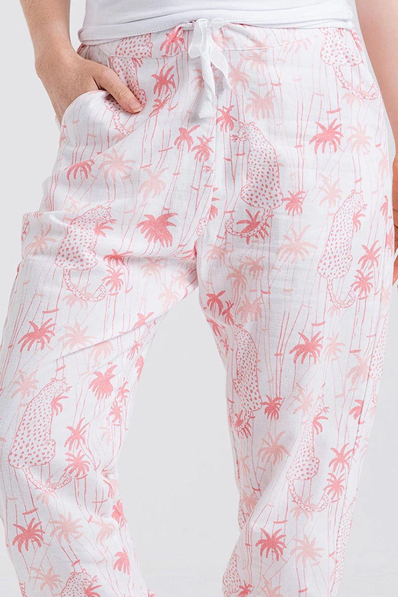 cotton tropical pyjama bottoms