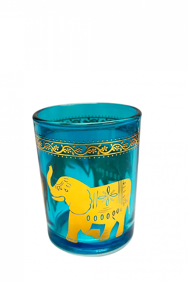 turquoise elephant tealight holder
