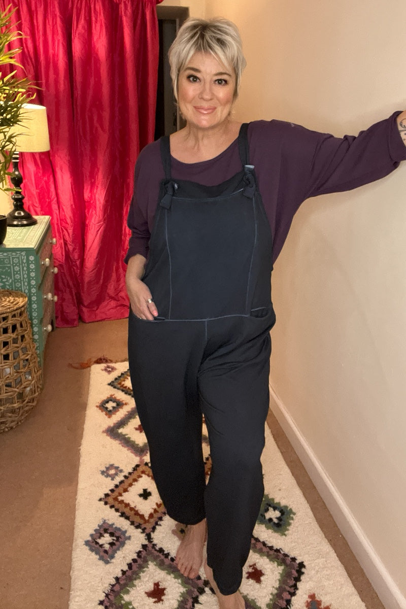 Relaxed Jersey Dungarees