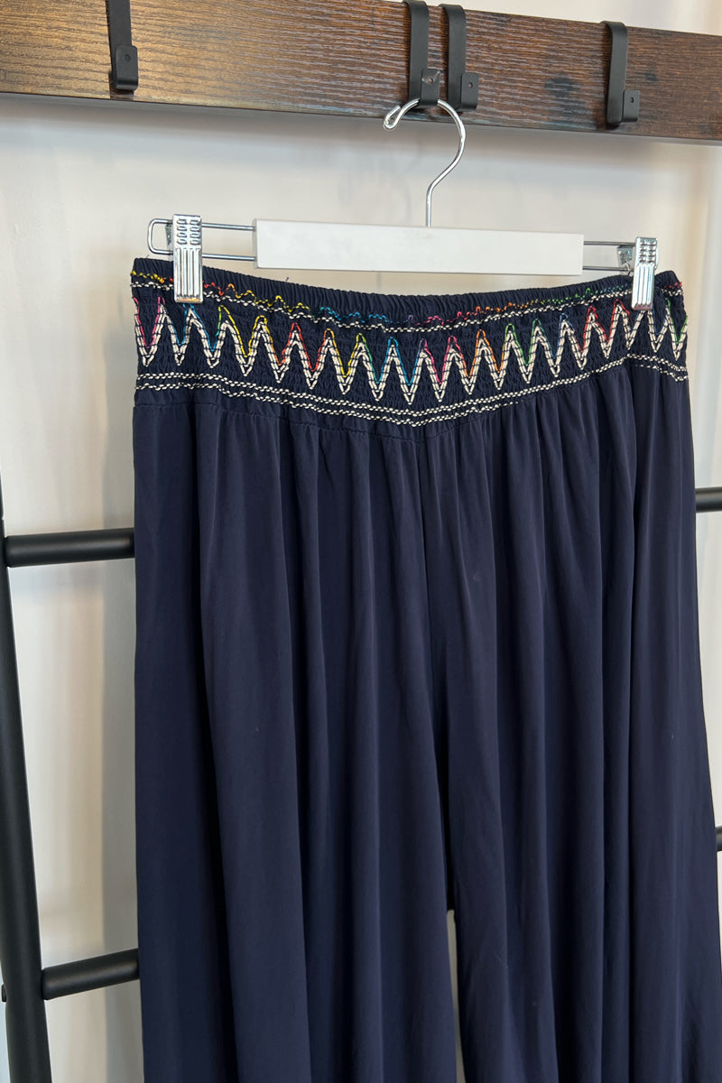 embroidered palazzo trousers