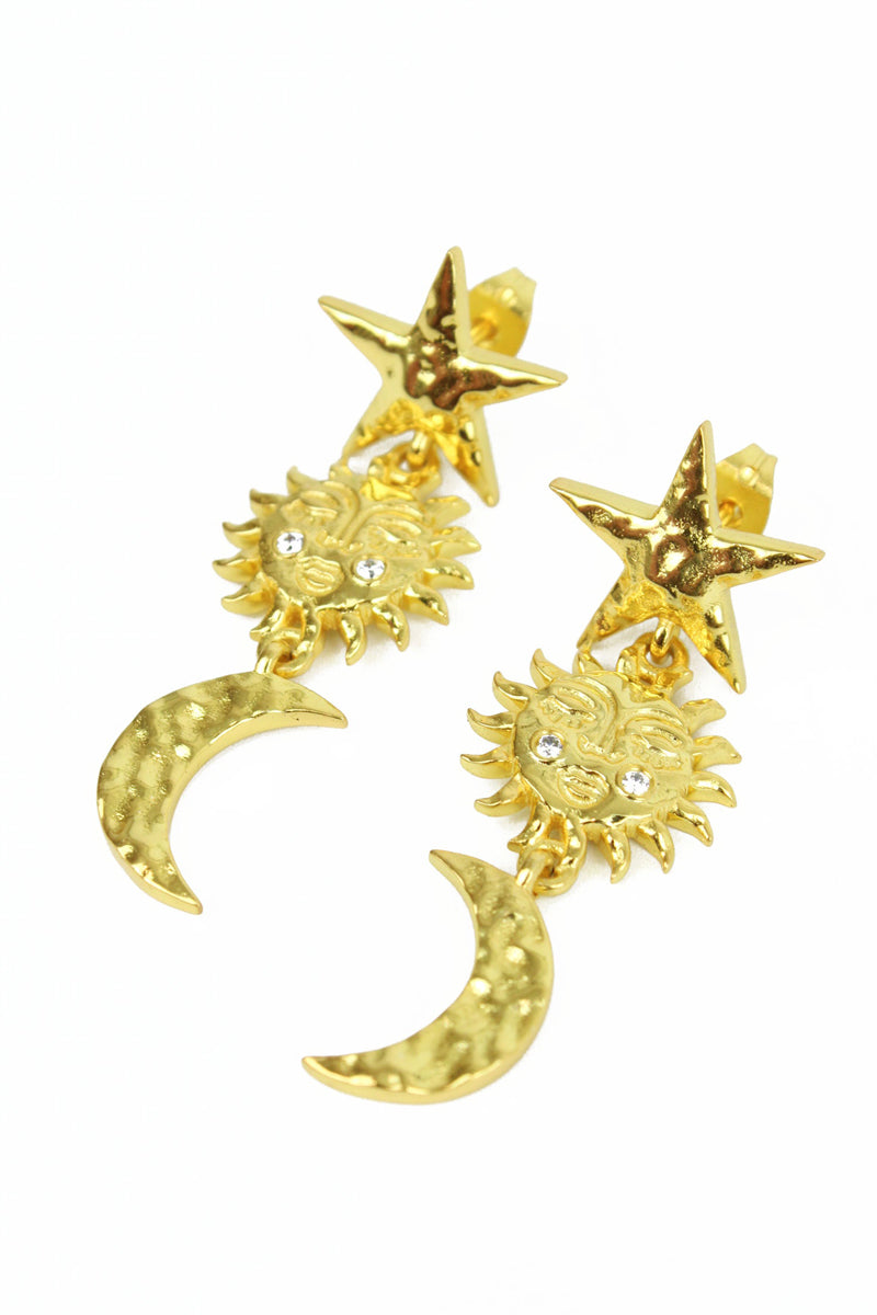 my doris gold celestial drop earrings