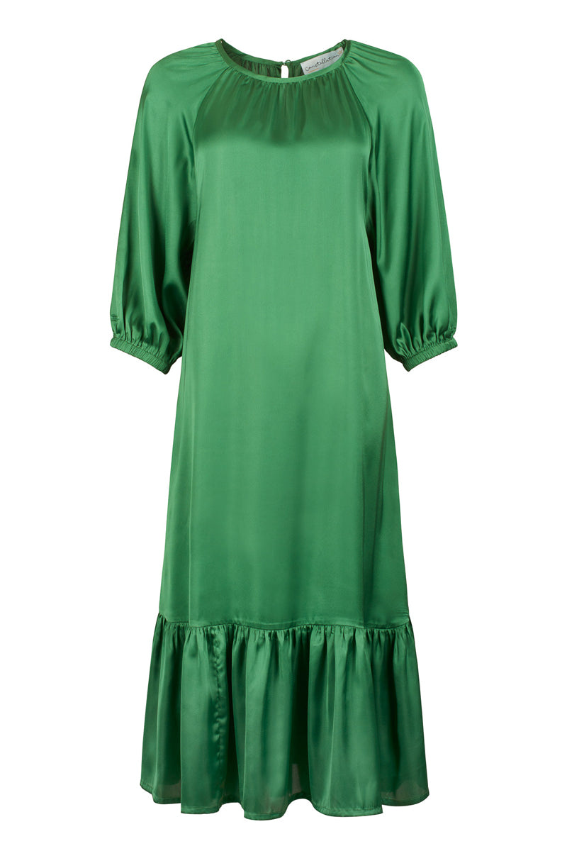 Malachite Green Satin Dress