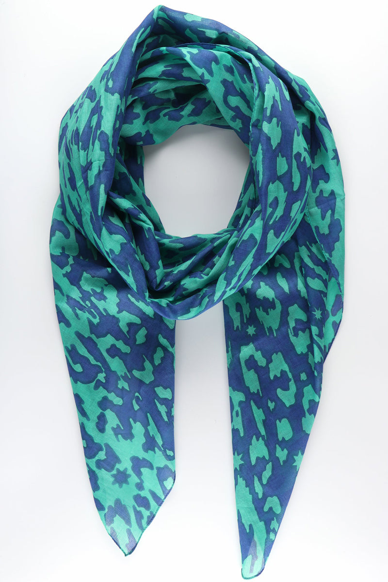 leopard print and star scarf