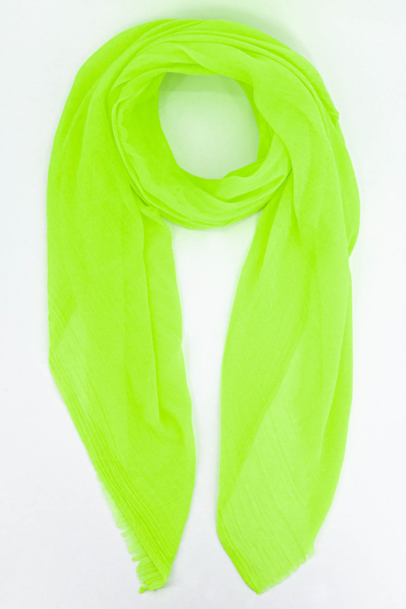 neon yellow lightweight scarf