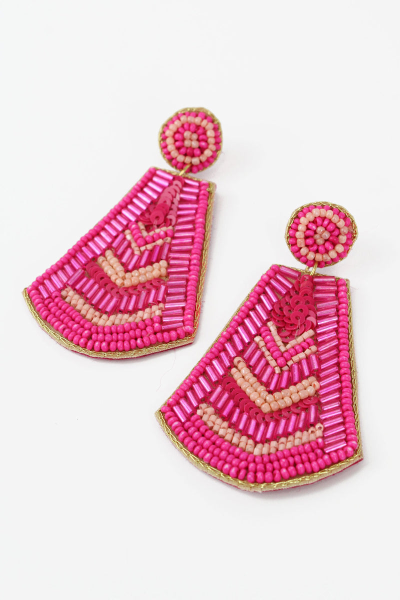 My Doris Pink Block Earrings