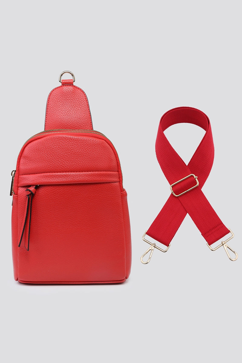 red crossbody sling bag